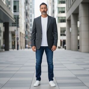 vintage 90’ burberry jacket blazer men 38r dark gray wool 2 button single vent